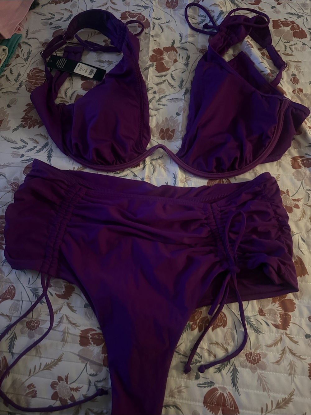 Fashion Nova Purple Two-Piece Bikini Set